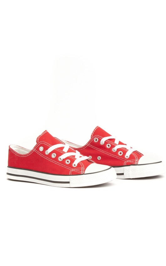 Connies Red and White Canvas Shoes Connies Red and White Canvas Shoes