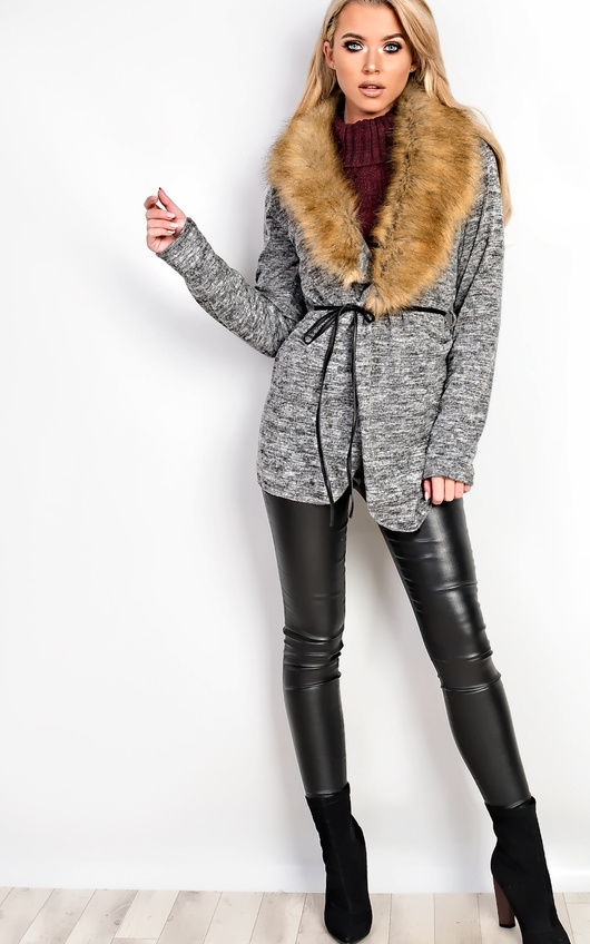 Hallie Faux Fur Cardigan Hallie Faux Fur Cardigan
