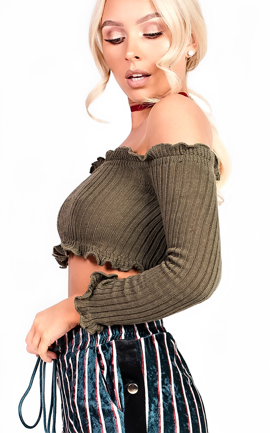 Brianna Ribbed Long Sleeved Crop Top Brianna Ribbed Long Sleeved Crop Top