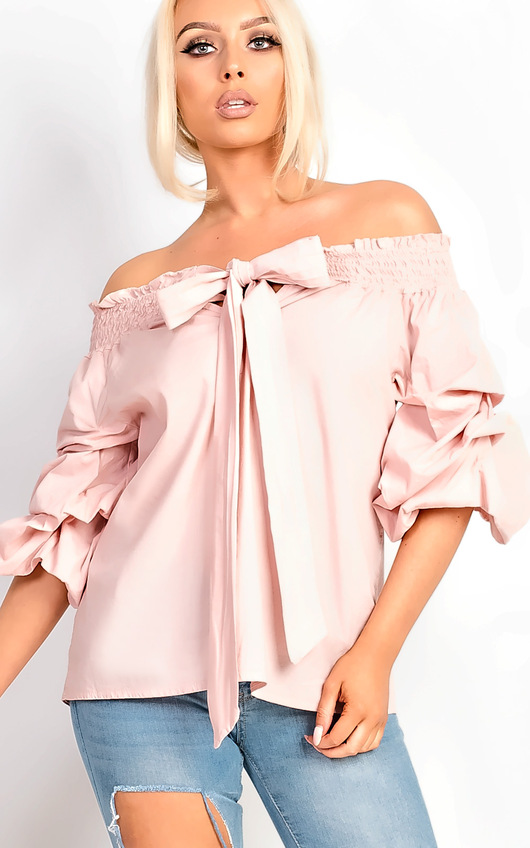 Beau Ruffle Sleeve Wrap Tie Front Shirt Beau Ruffle Sleeve Wrap Tie Front Shirt