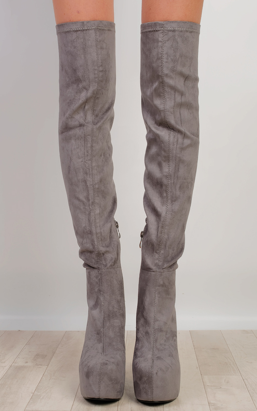 Narelle Faux Suede Knee High Boots Narelle Faux Suede Knee High Boots