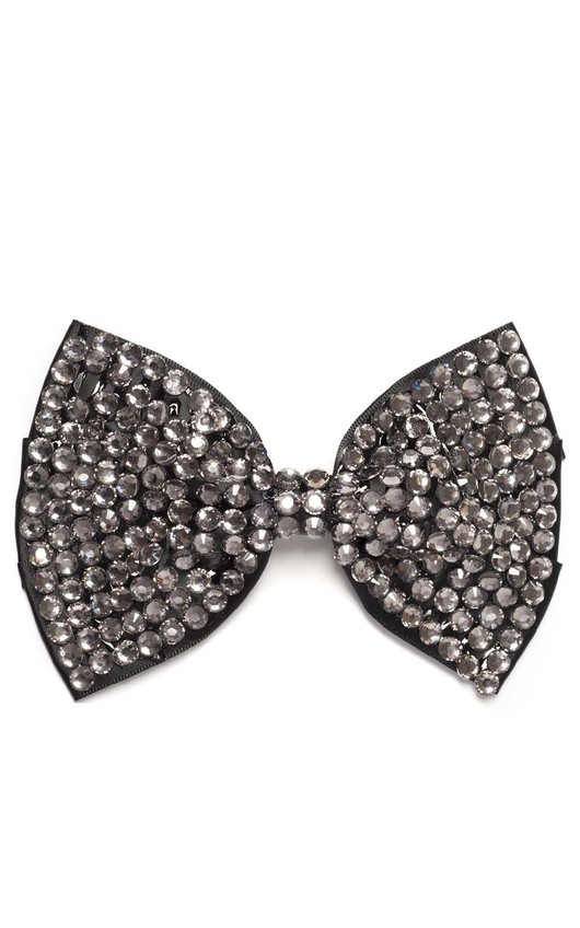 Kalina Black And Grey Gem Hair Bow Kalina Black And Grey Gem Hair Bow