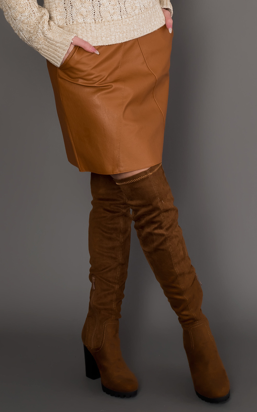 Natasha Faux Leather Skirt Natasha Faux Leather Skirt