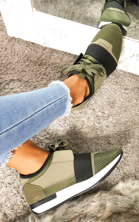 Bali Mesh Two Toned Panel Trainers Bali Mesh Two Toned Panel Trainers