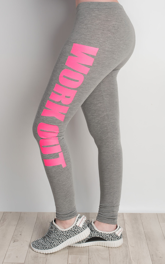 Ritha Work-Out Slogan Leggings Ritha Work-Out Slogan Leggings