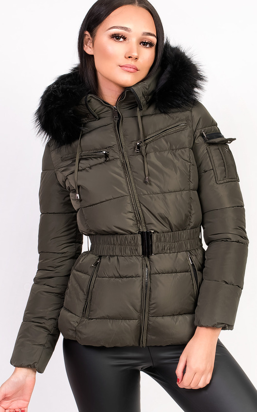 Hadid Padded Faux Fur Hooded Jacket Hadid Padded Faux Fur Hooded Jacket