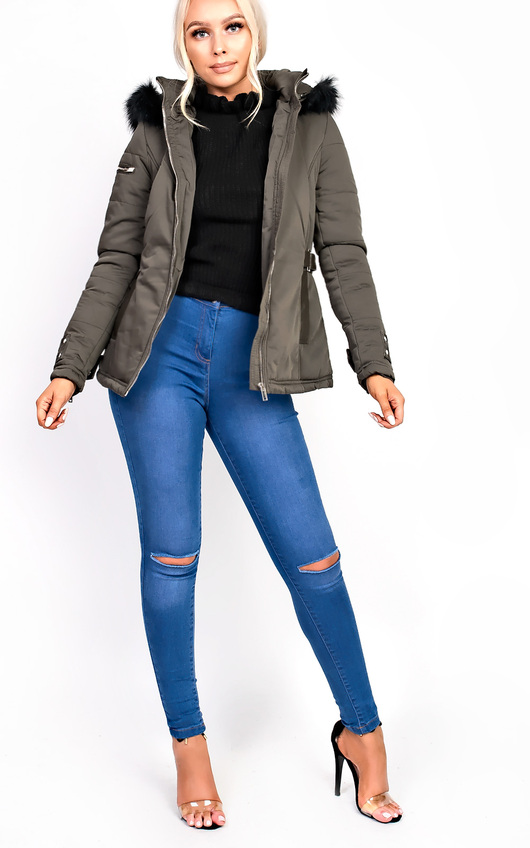 Klara Padded Fur Collar Jacket Klara Padded Fur Collar Jacket
