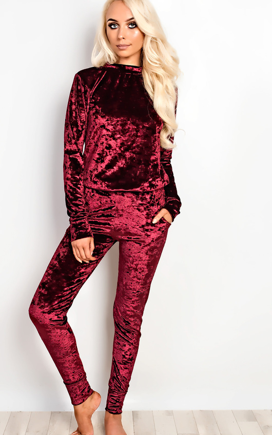 Amelia Crushed Velvet Jogger Set Amelia Crushed Velvet Jogger Set