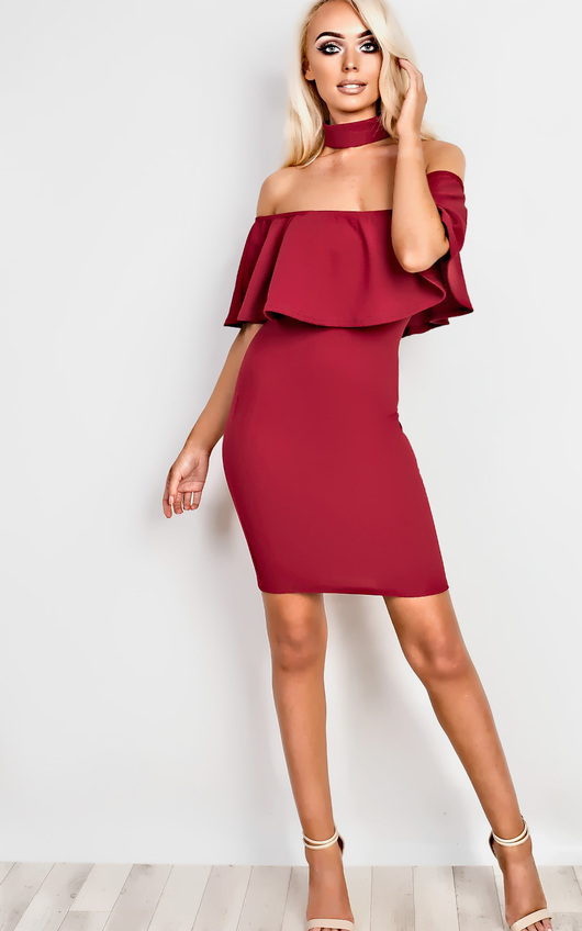 Kassidy Choker Neck Bodycon Dress Kassidy Choker Neck Bodycon Dress