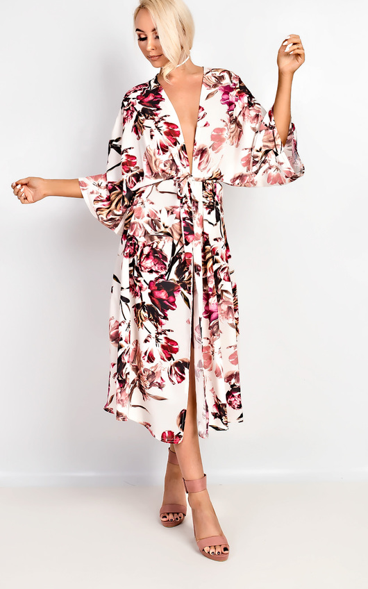 Alice Floral Print Longline Kimono Alice Floral Print Longline Kimono