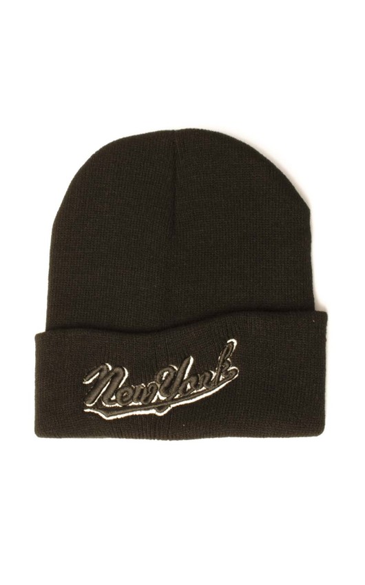 Black New York Beanie Hat Black New York Beanie Hat