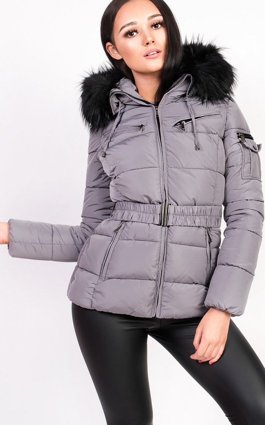 Hadid Padded Faux Fur Hooded Jacket Hadid Padded Faux Fur Hooded Jacket