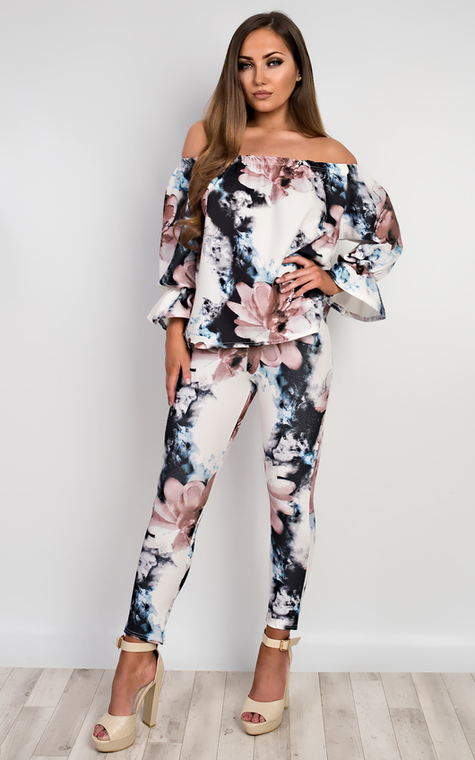Janie Floral Off Shoulder Co-Ord Janie Floral Off Shoulder Co-Ord