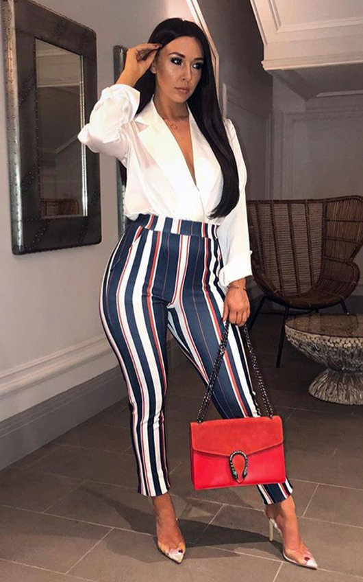 Ally Highwaisted Striped Trousers Ally Highwaisted Striped Trousers