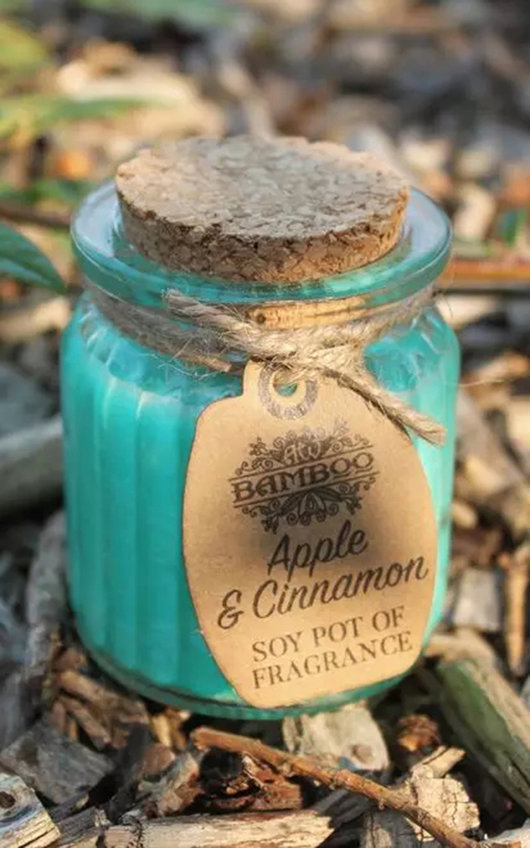 Ancient Wisdom Bamboo Apple & Cinnamon Soy Pot of Fragrance Candle Ancient Wisdom Bamboo Apple & Cinnamon Soy Pot of Fragrance Candle
