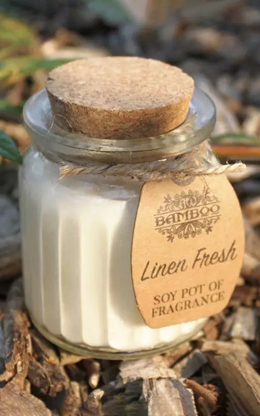Ancient Wisdom Bamboo Fresh Linen Soy Pot of Fragrance Candle Ancient Wisdom Bamboo Fresh Linen Soy Pot of Fragrance Candle
