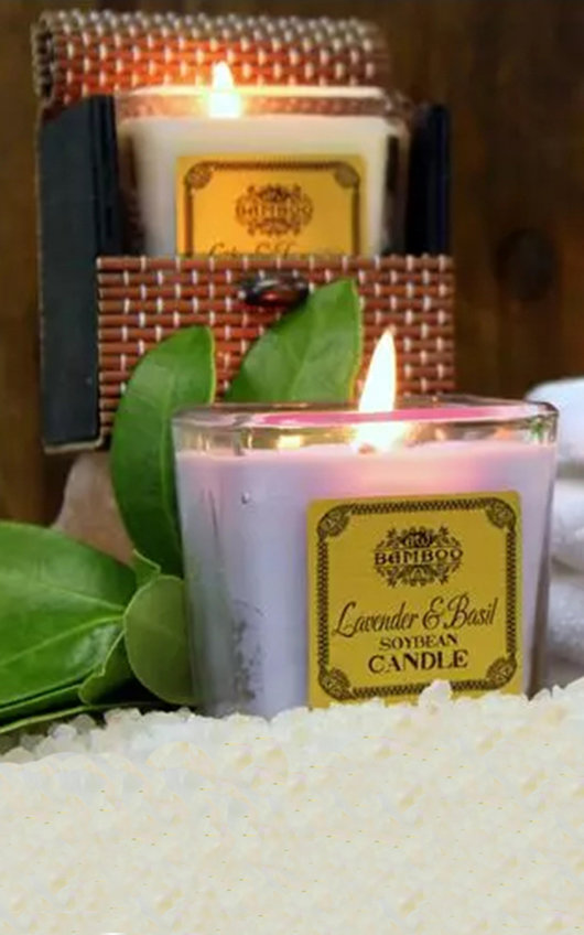 Ancient Wisdom Bamboo Lavender & Basil Soybean Candle Ancient Wisdom Bamboo Lavender & Basil Soybean Candle