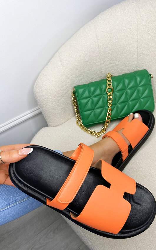 Angela Double Strap Sliders Angela Double Strap Sliders