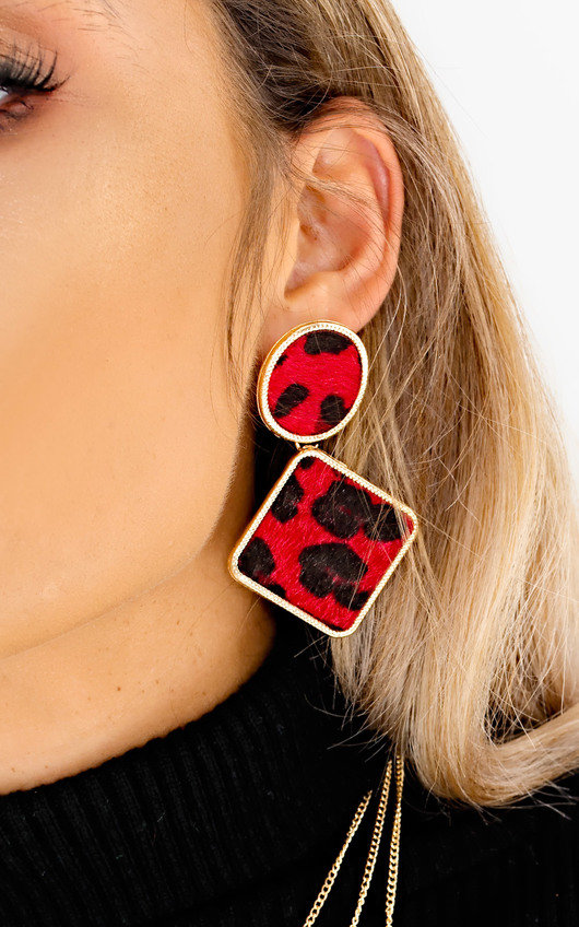 Ari Leopard Print Drop Earrings Ari Leopard Print Drop Earrings