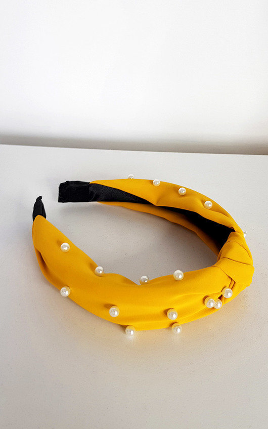 Ava Faux Pearl Tie Knot Hairband Ava Faux Pearl Tie Knot Hairband