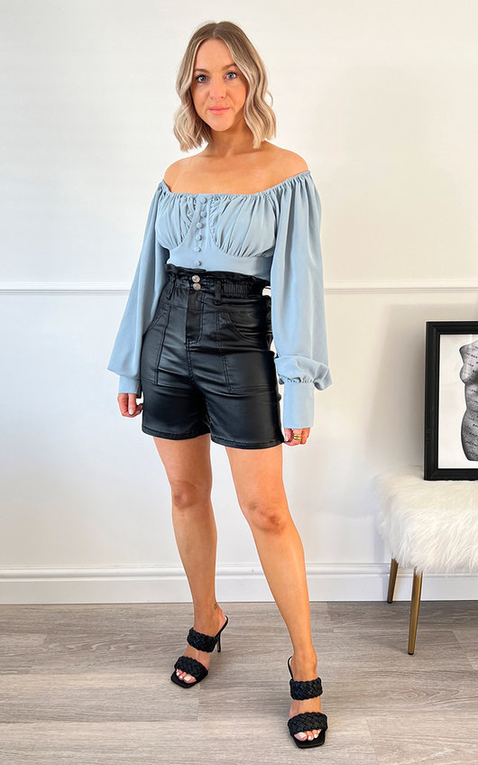 Ayla Faux Leather Highwaist Shorts Ayla Faux Leather Highwaist Shorts