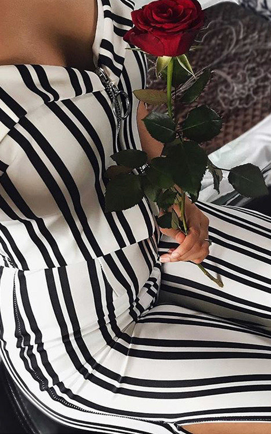 Bilson Striped Zip Wide Leg Co-ord Bilson Striped Zip Wide Leg Co-ord