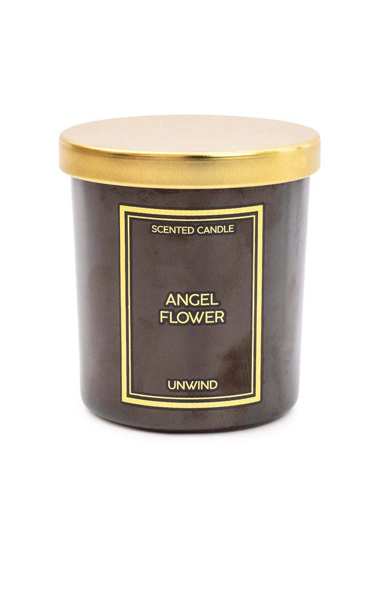 Black & Gold Jar Candle with Metal Lid in Angel Flower Scent Black & Gold Jar Candle with Metal Lid in Angel Flower Scent