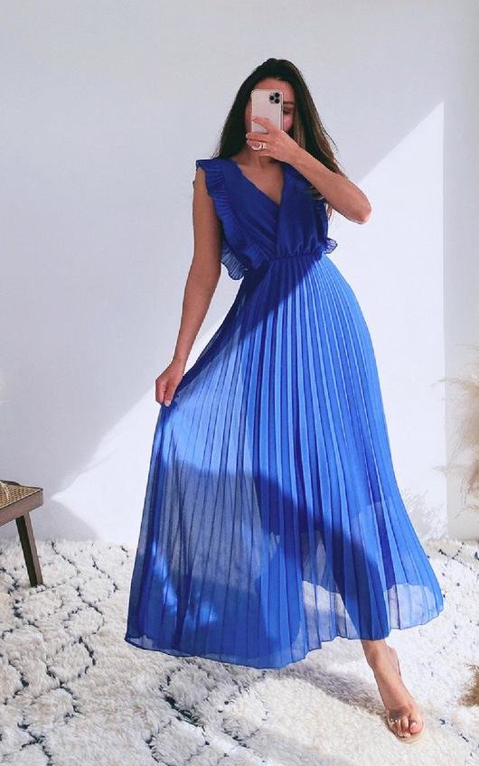 Bryanna Pleated Maxi Dress