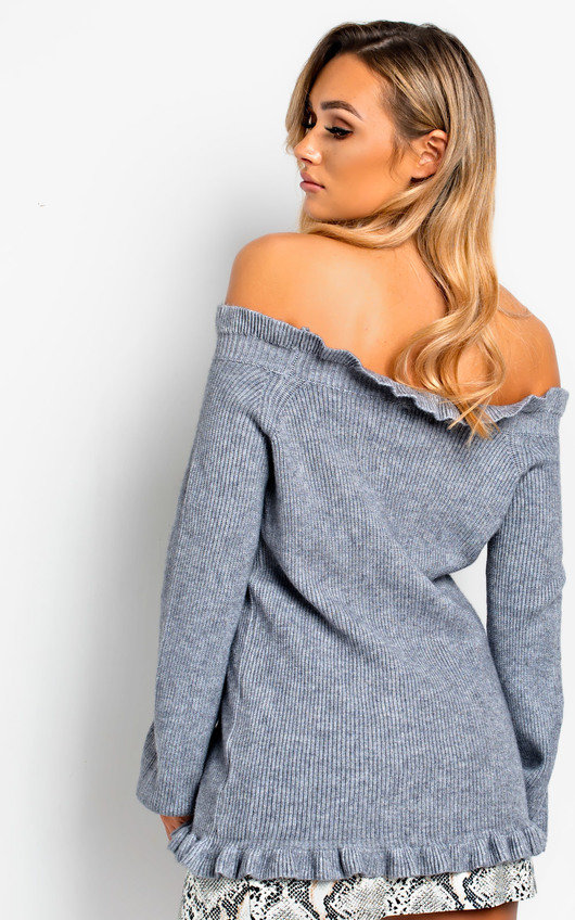 Camille Frill Off Shoulder Knit Jumper Camille Frill Off Shoulder Knit Jumper