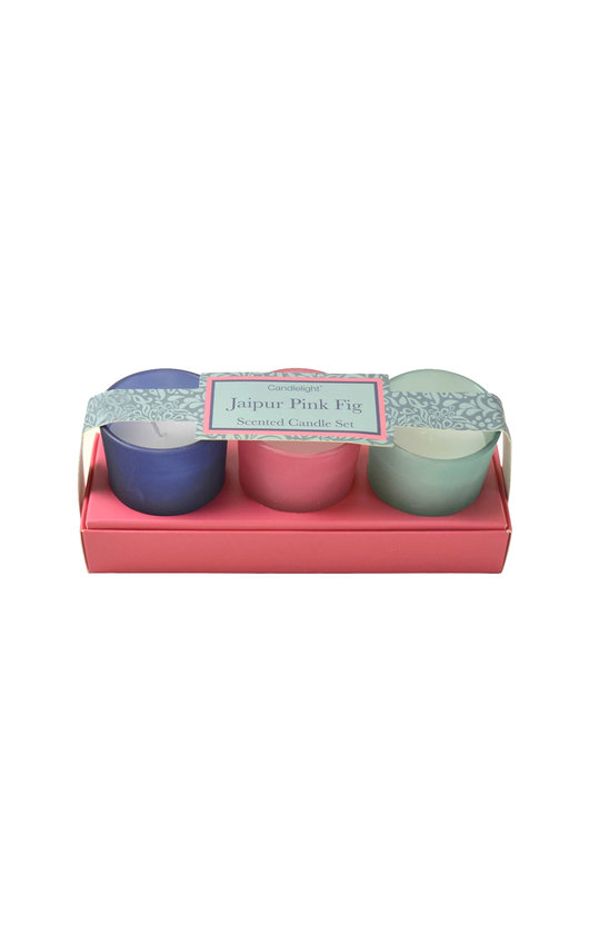 Candlelight Jaipur Pink Fig Mini Votive Scented Candle Set Candlelight Jaipur Pink Fig Mini Votive Scented Candle Set