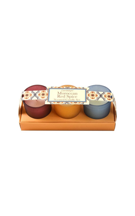 Candlelight Moroccan Red Spice Mini Votive Scented Candle Set Candlelight Moroccan Red Spice Mini Votive Scented Candle Set