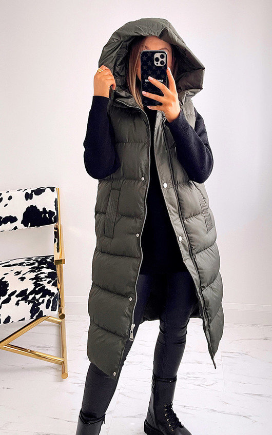 Carys Sleeveless Longline Hooded Gilet Carys Sleeveless Longline Hooded Gilet