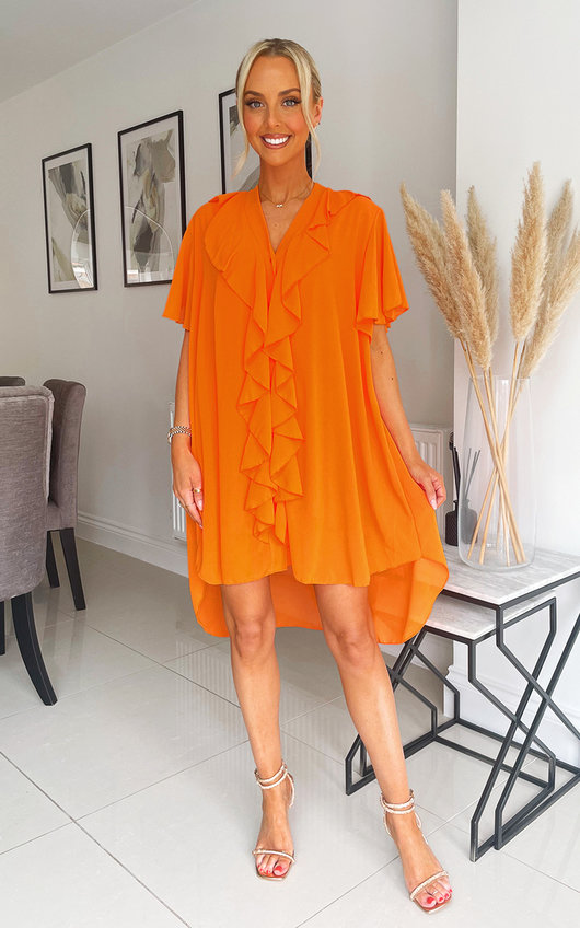 Celeste Ruffle Design Mini Dress Celeste Ruffle Design Mini Dress
