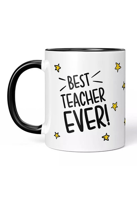 Ceramic Mug with 'Best Teacher Ever' Novelty Print Ceramic Mug with 'Best Teacher Ever' Novelty Print