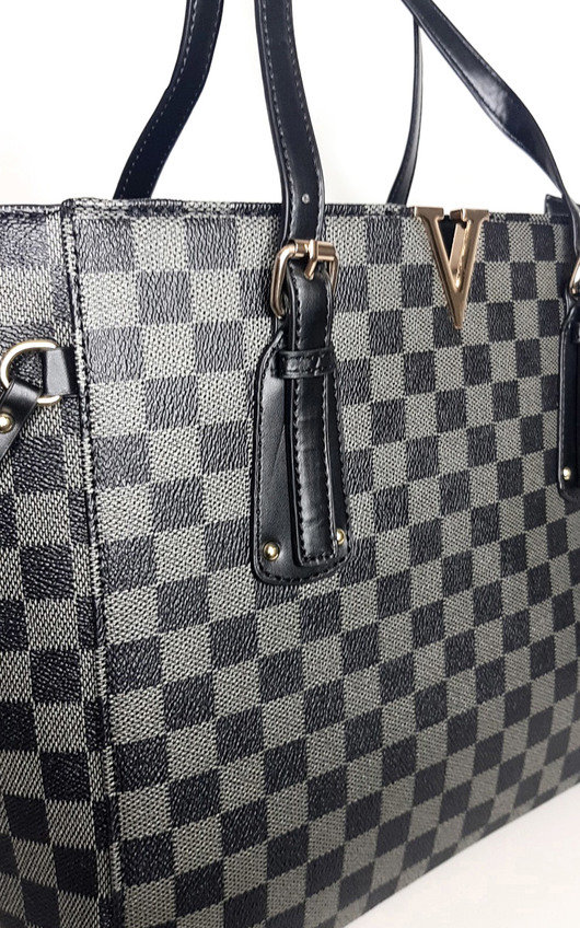 Chelsie Checked Tote Bag Chelsie Checked Tote Bag