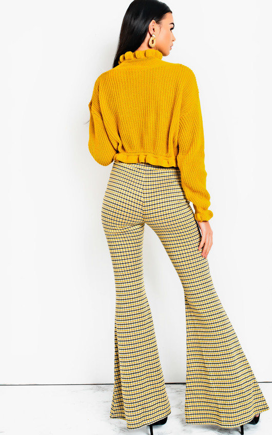 Cindy High Waist Printed Flare Trousers Cindy High Waist Printed Flare Trousers