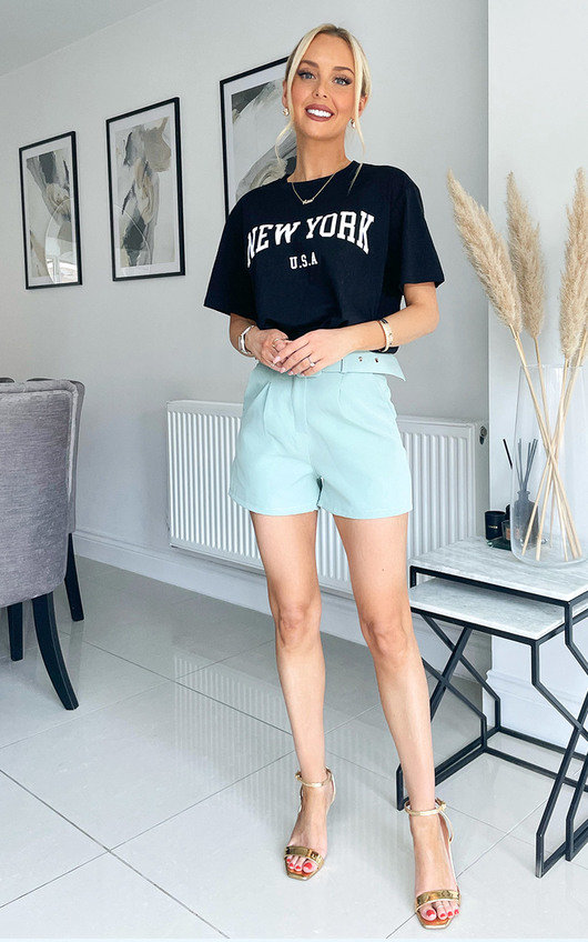 Clarissa High Waisted Short with Belt Clarissa High Waisted Short with Belt