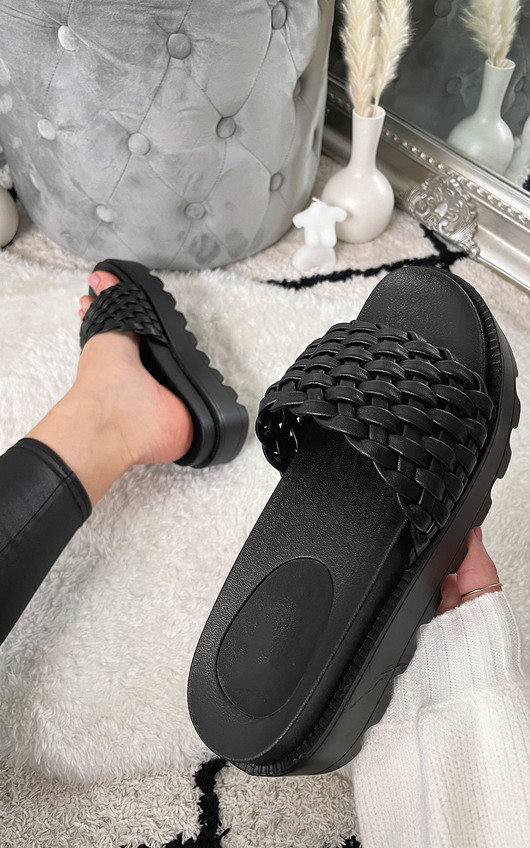 Clarissa Woven Chunky Sliders Clarissa Woven Chunky Sliders