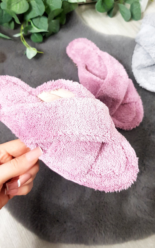 Daisy Teddy Fleece Slider Slippers Daisy Teddy Fleece Slider Slippers
