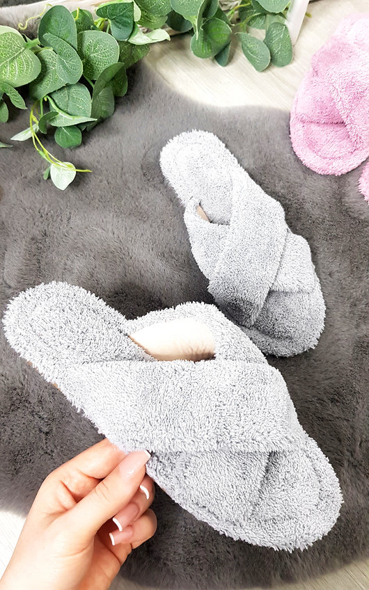 Daisy Teddy Fleece Slider Slippers Daisy Teddy Fleece Slider Slippers