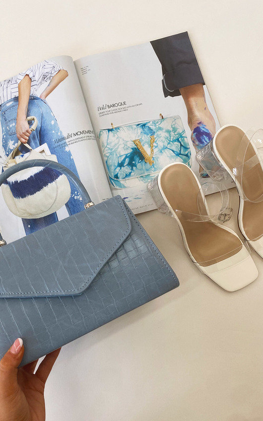 Demi Croc Print Handbag Demi Croc Print Handbag
