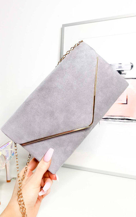 Emily Faux Suede Envelope Clutch Bag Emily Faux Suede Envelope Clutch Bag