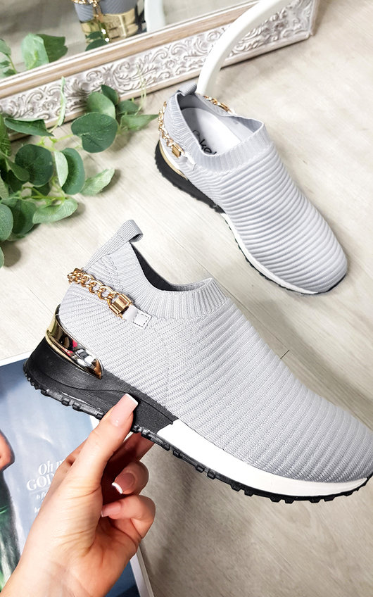 Emily Slip On Trainers With Chain Detail Emily Slip On Trainers With Chain Detail