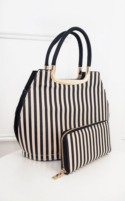 Erin Striped Print Handbag Erin Striped Print Handbag