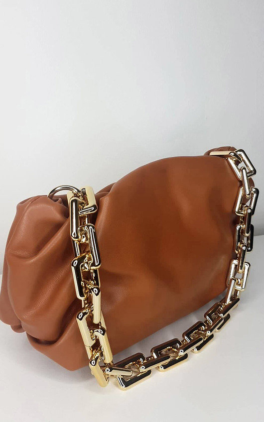 Farah Faux Leather Chain Detail Bag