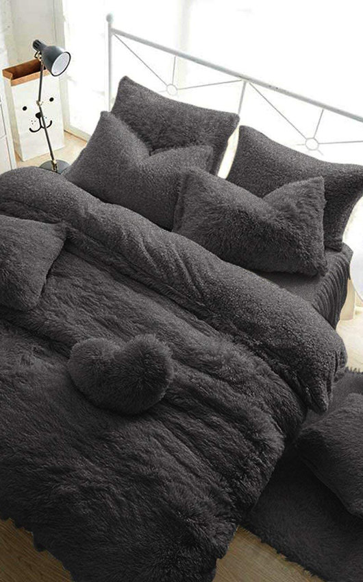 Teddy Fleece Single Pillow and Duvet Set Teddy Fleece Single Pillow and Duvet Set