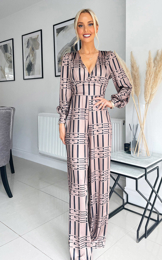 Freda Wide Leg Printed Jumpsuit Freda Wide Leg Printed Jumpsuit