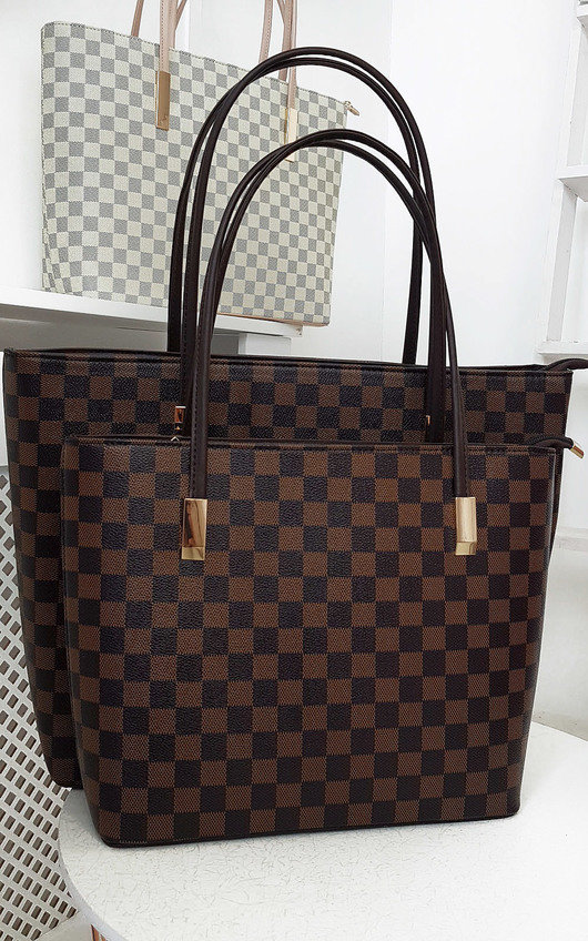 Grace Checked Two in One Handbag Grace Checked Two in One Handbag