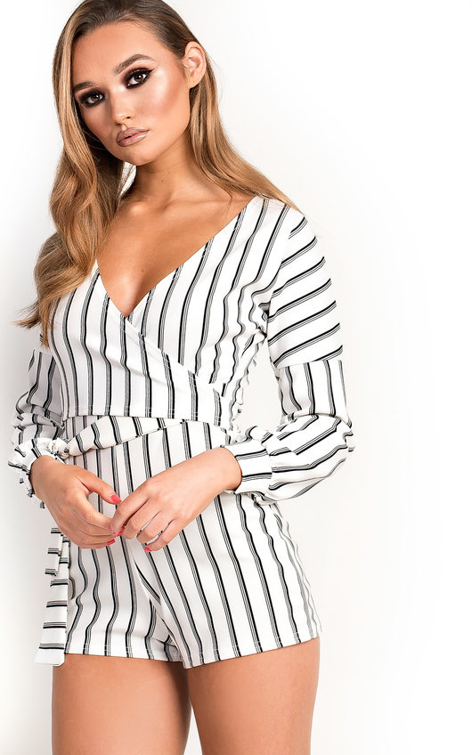 Gracie Striped Wrap Playsuit Gracie Striped Wrap Playsuit