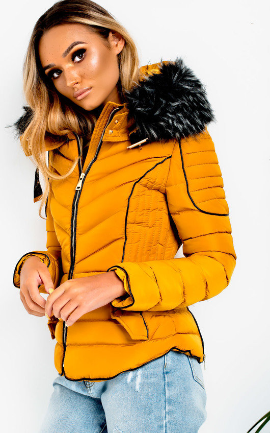 Harley Padded Faux Fur Hood Jacket Harley Padded Faux Fur Hood Jacket